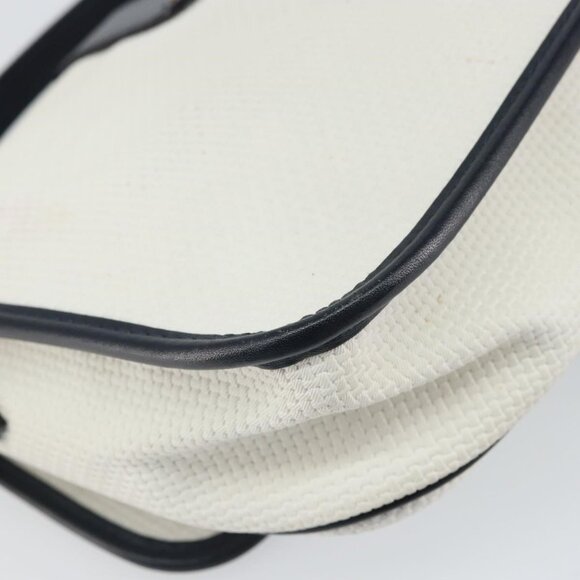 Authentic SAINT LAURENT Shoulder Bag PVC White Gold - Picture 16 of 16